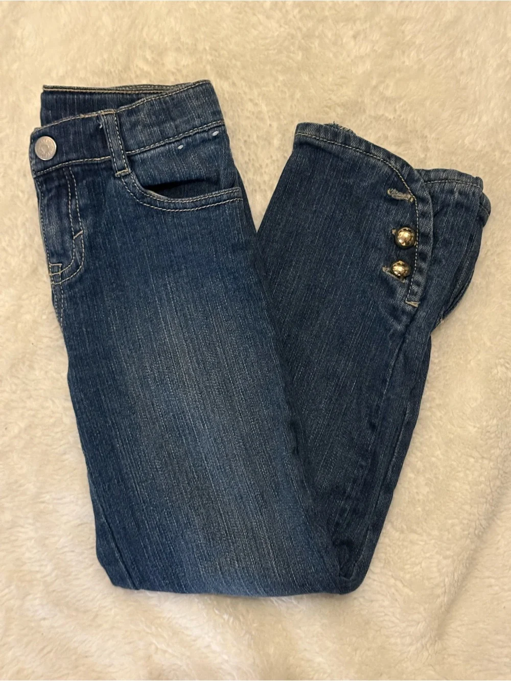 Gymboree Flared Jeans with Button Hem